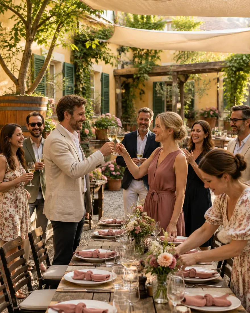 Festlich gedeckte Tafel – Buffet-Catering der Bezirks Alm an eurer Location